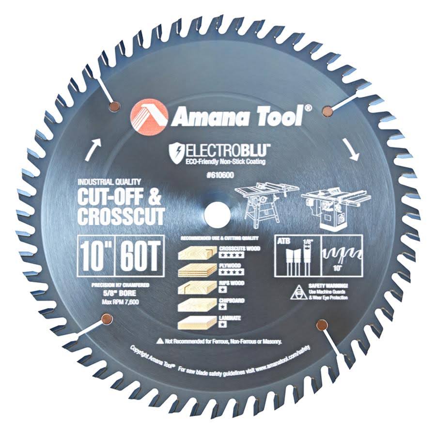 10 inch 60T Carbide Tipped Cut-Off and Crosscut Non-Stick Coated F234