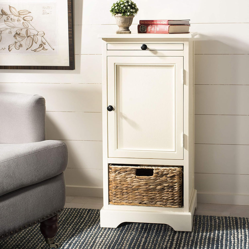 Vintage Grey Tall Storage Unit Q734912