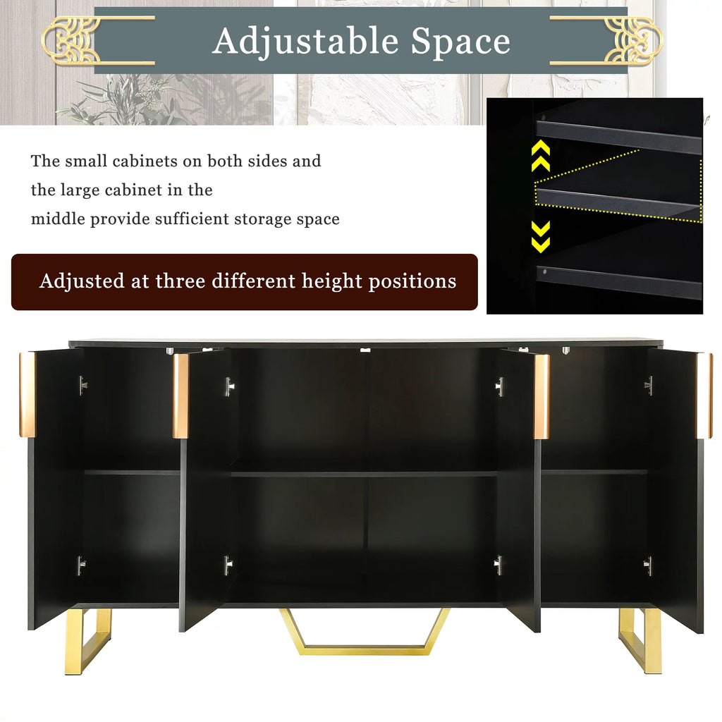 Modern Sideboard with Four Doors and Adjustable Shelves P52131
