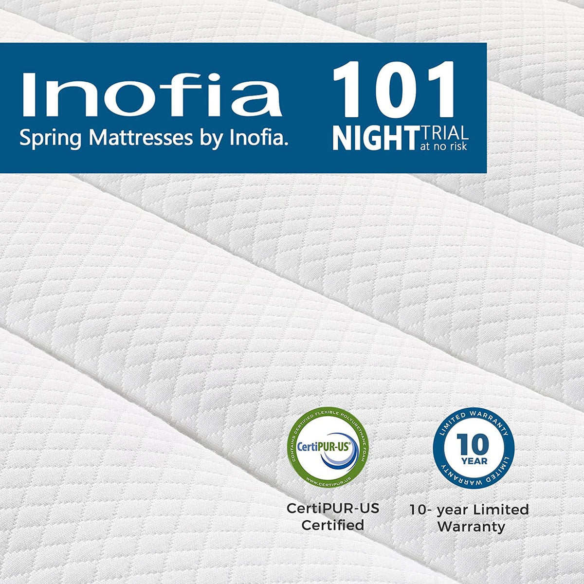 10 inch Hybrid Twin Size Memory Foam Mattress D6922