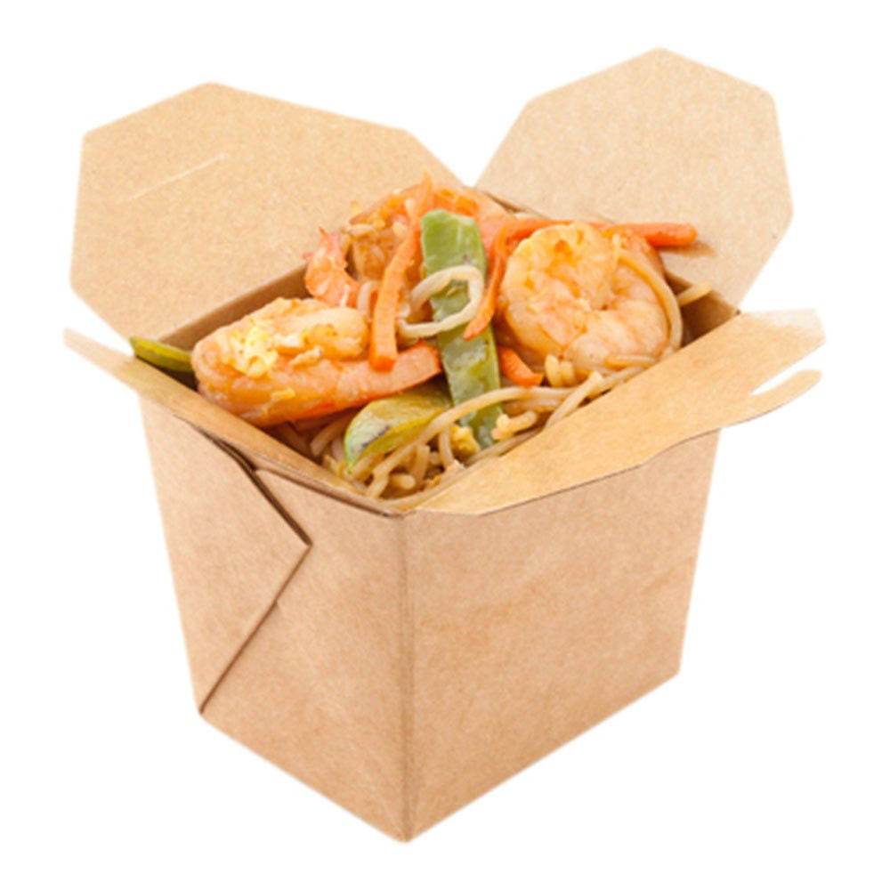 Kraft Brown 8-oz Square Disposable Food Container J1400