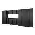10-Piece Welded Steel Garage Storage System in Black U7105