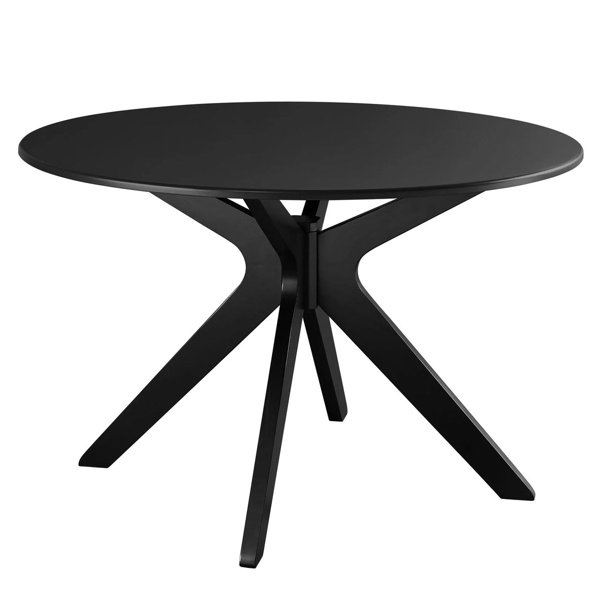 Black Round Wood Dining Table F4571