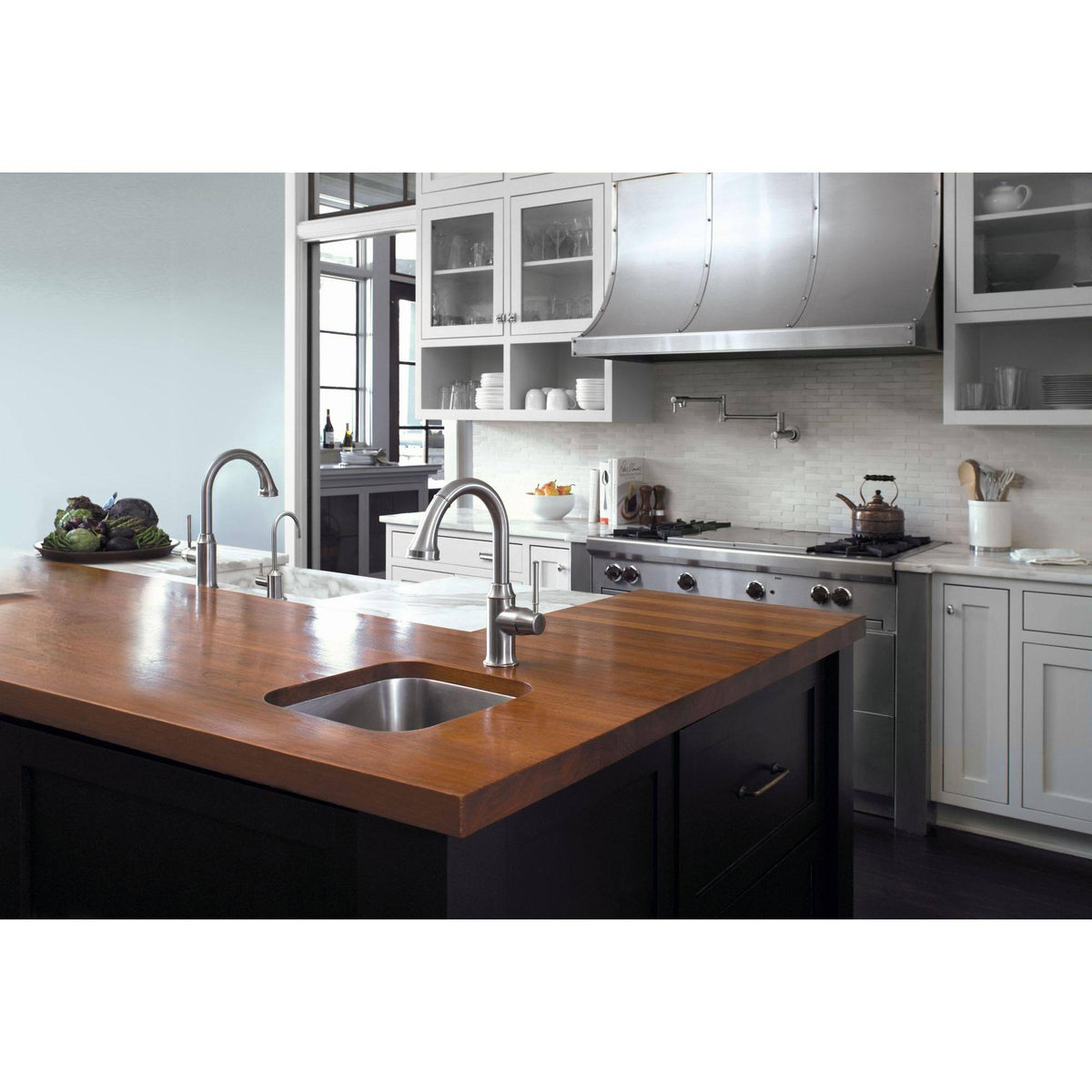 Steel Optik 2-Spray HighArc Pull-Down Kitchen Faucet Z905