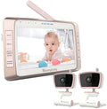 Baby Monitor with 2 Cameras, 5 Display, Auto Night Vision, 2-way Audio K73860