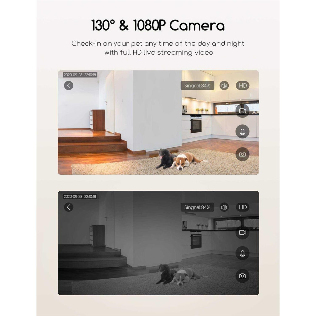 Dog Camera with Treat Dispenser, 2.4G and 5G WiFi Pet Camera K47206