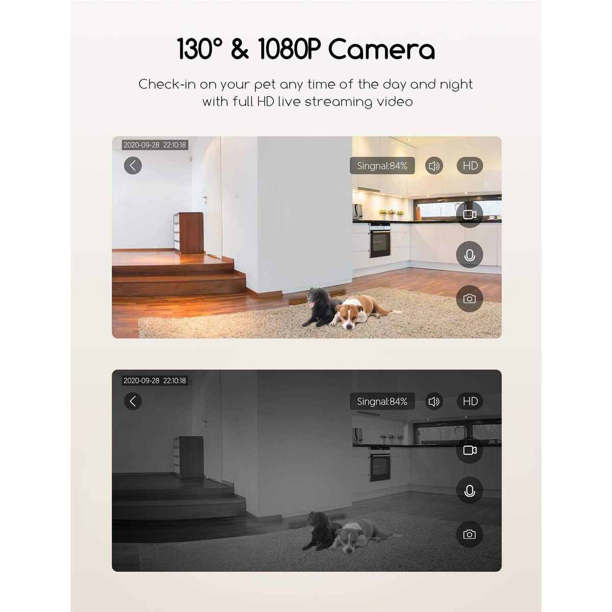 Dog Camera with Treat Dispenser, 2.4G and 5G WiFi Pet Camera K47206