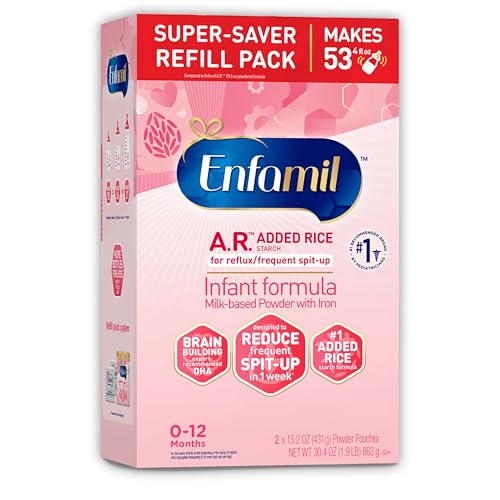 Baby Formula, Added Rice Starch, DHA, Probiotics, 30.4 Oz Box, 4 Count X45262