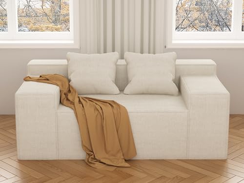 Grey Loveseat with 2 Pillows G908195