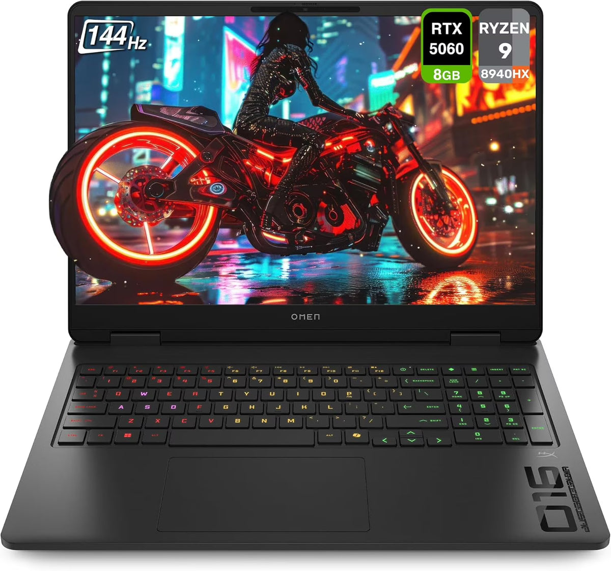Shadow Black 16" 2K 144Hz Gaming Laptop with AMD Ryzen 9, 64 GB DDR5 RAM, 2 TB PCIe SSD, RTX 5060 U513152