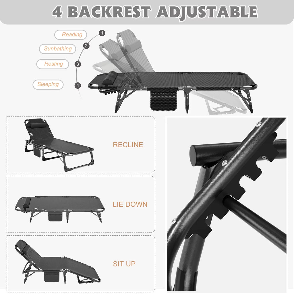 Folding Camping Cot Bed H5820