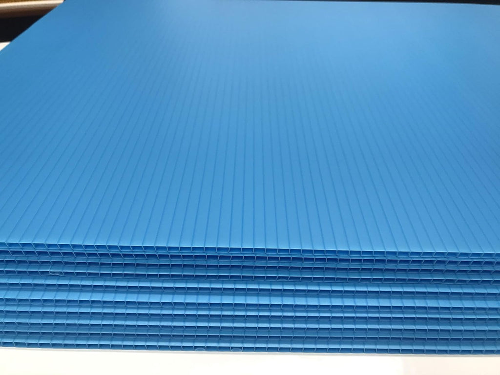 10 Pack Light Blue Blank Signs 18''x24'' x 4 mm with 10 Wire Stake 10''x24'' x 9 Gauge J328