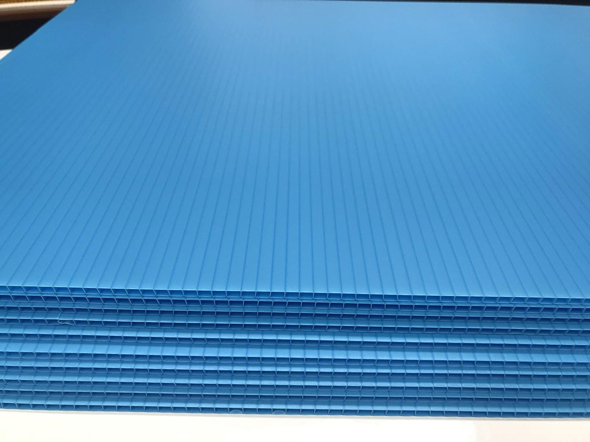 10 Pack Light Blue Blank Signs 18''x24'' x 4 mm with 10 Wire Stake 10''x24'' x 9 Gauge J328