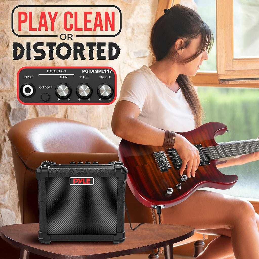 Portable 10 Watt Mini Electric Guitar Amplifier with 5-Inch Speaker, Pack of 2 F875595