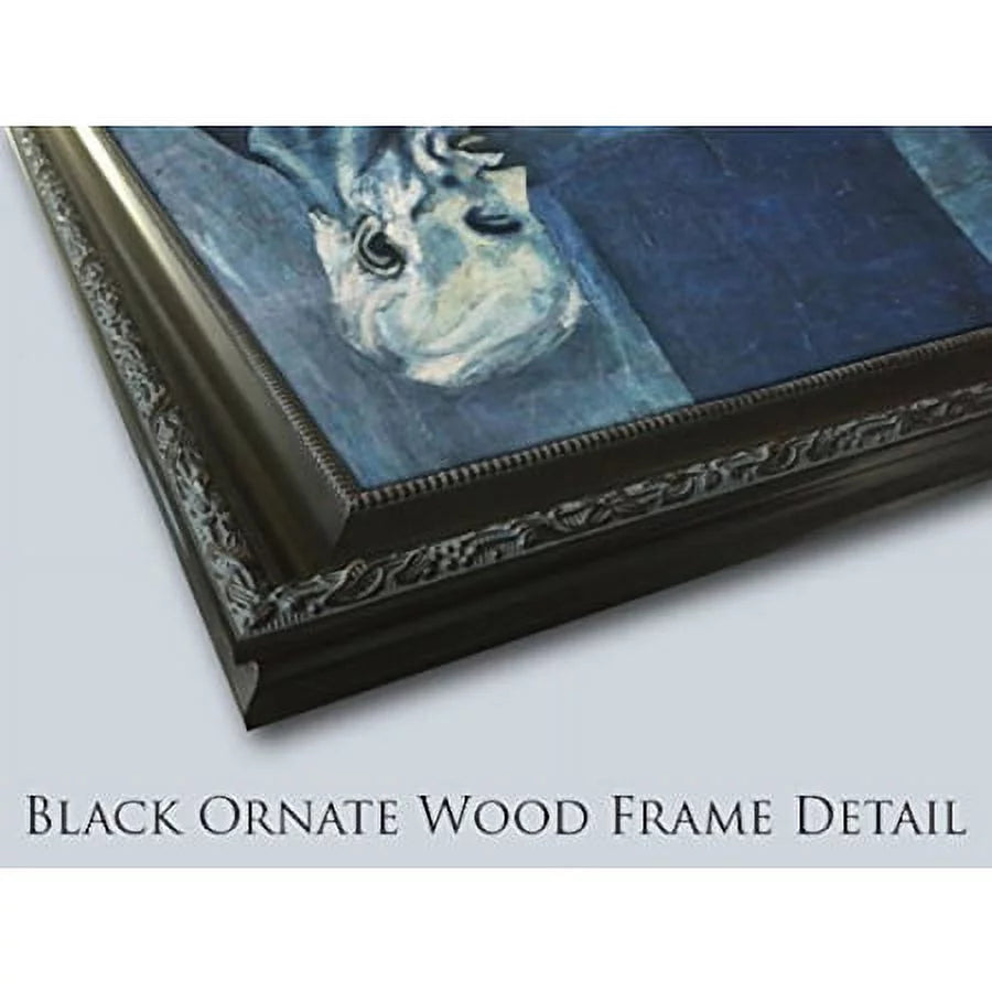 Black Ornate Wood Framed Art Print B337