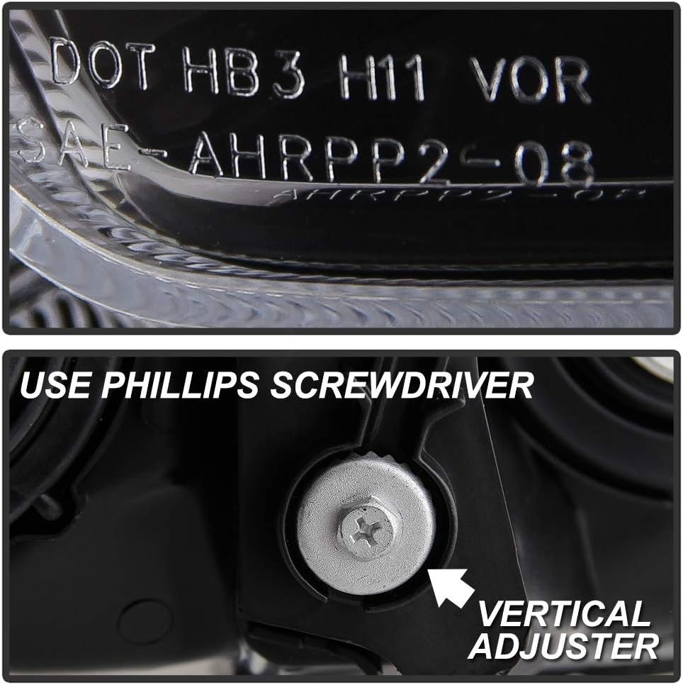 Black Housing Headlights Assembly Pair M677502