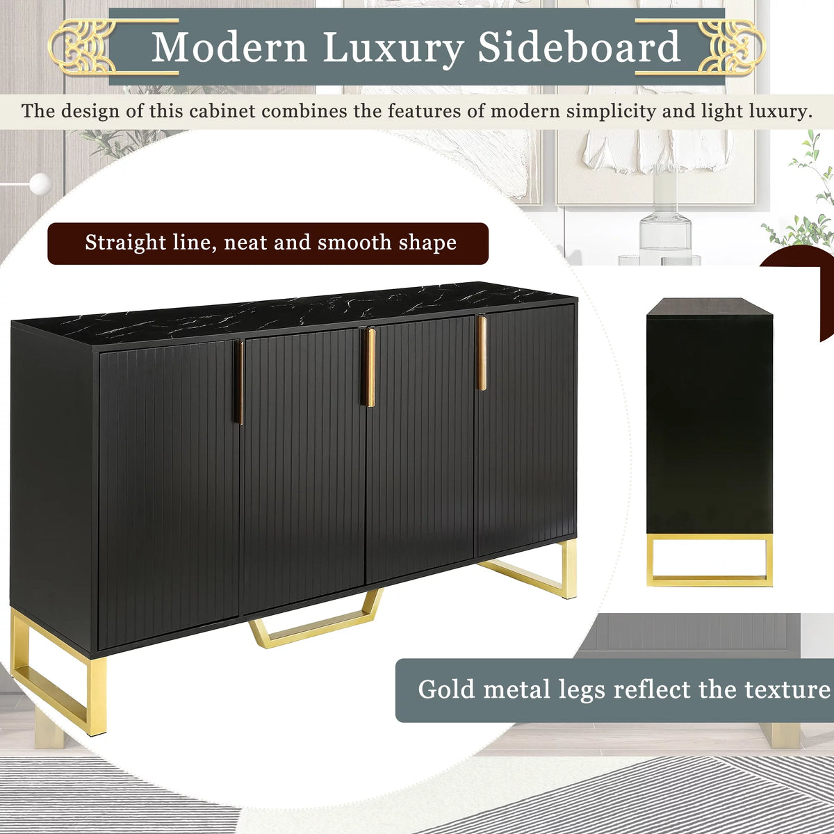 Modern Sideboard with Four Doors and Adjustable Shelves P52131