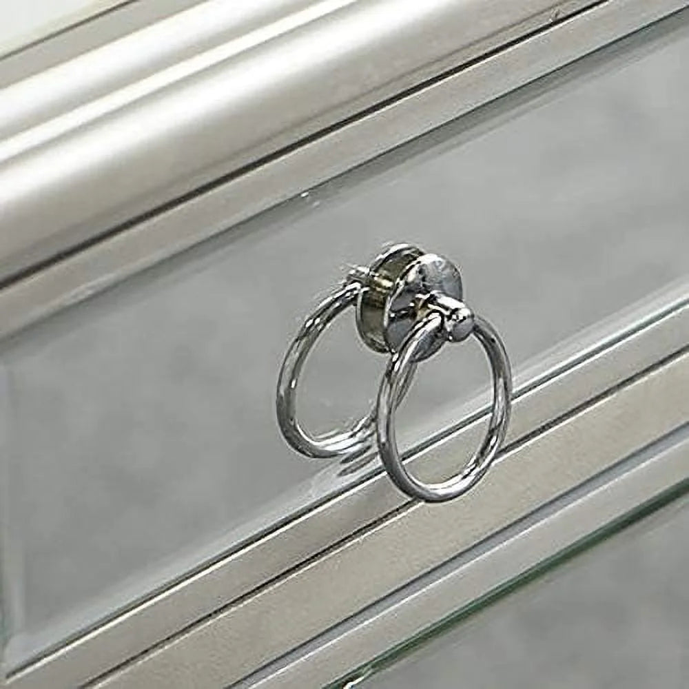 Mirrored Console Sofa Table with Silver Finish W99042