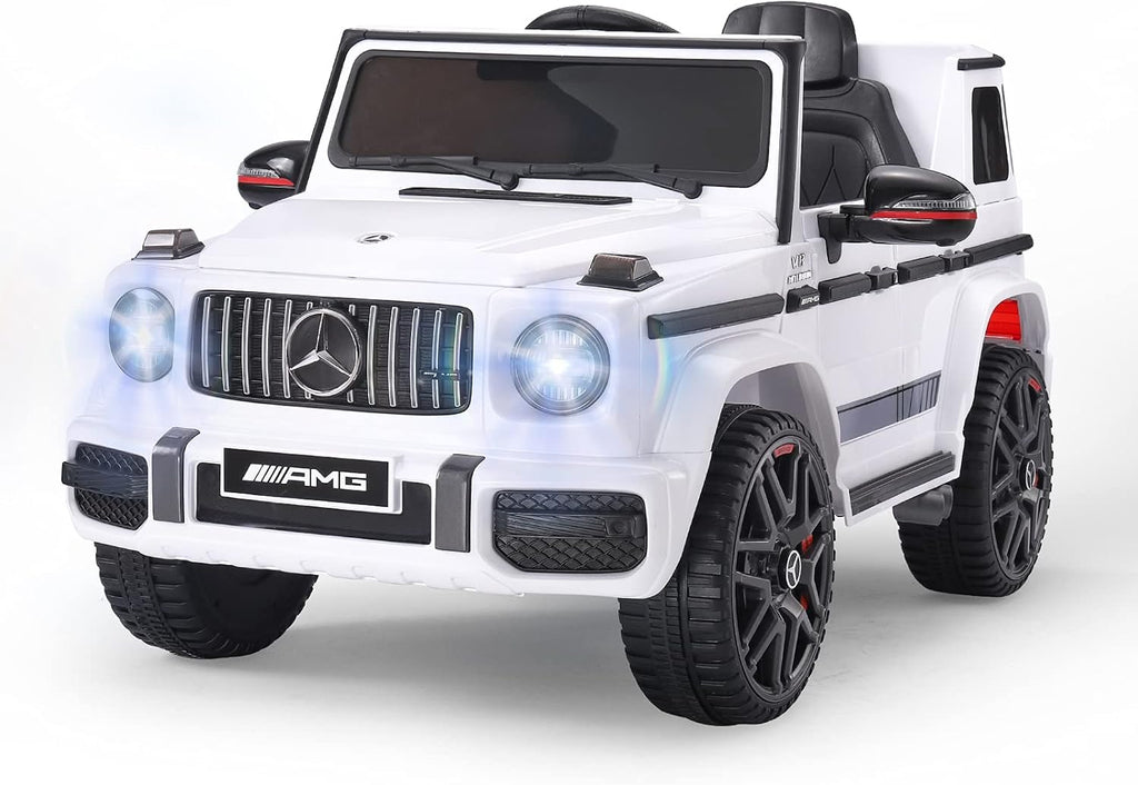 White 12V Ride On Car with Remote Control G394