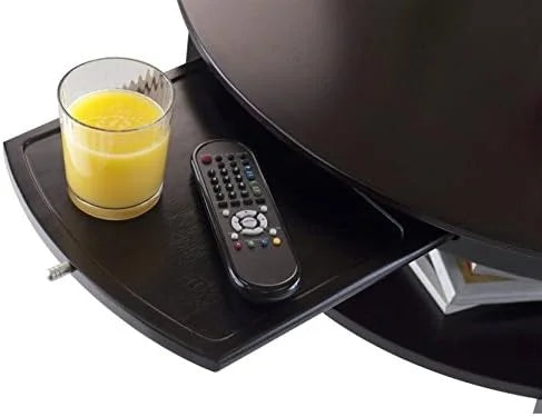 Round Coffee Table with Pull Out Tray C726