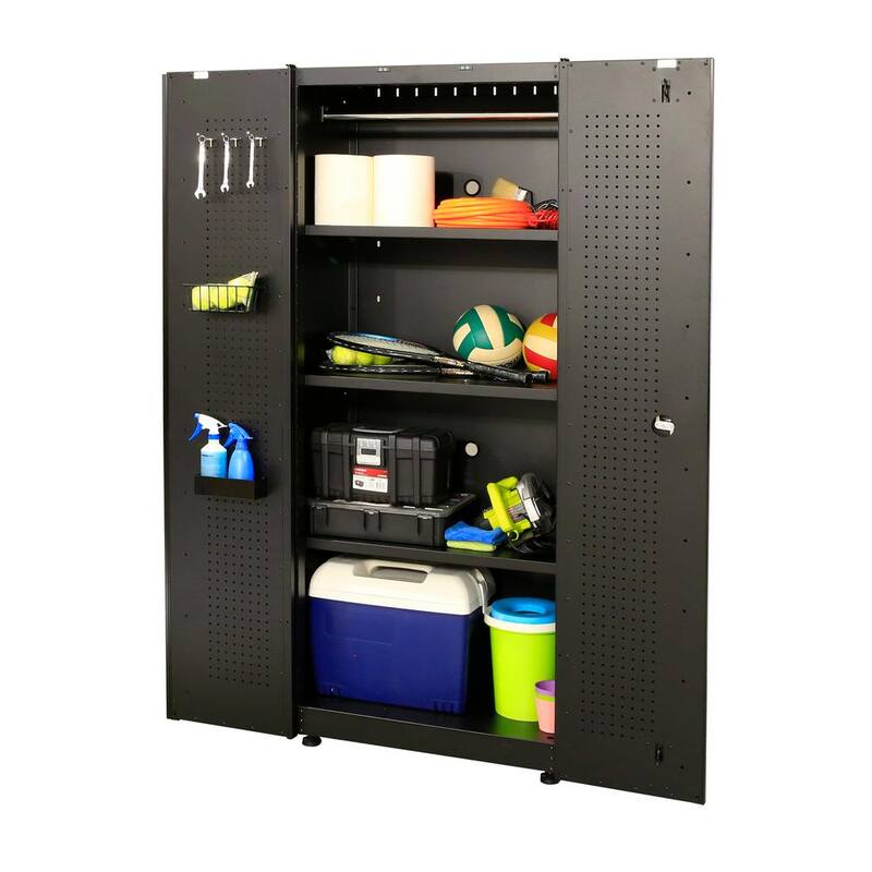 10-Piece Welded Steel Garage Storage System in Black U7105