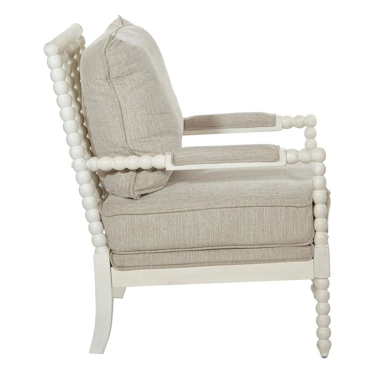 Linen White Fabric Chair K131
