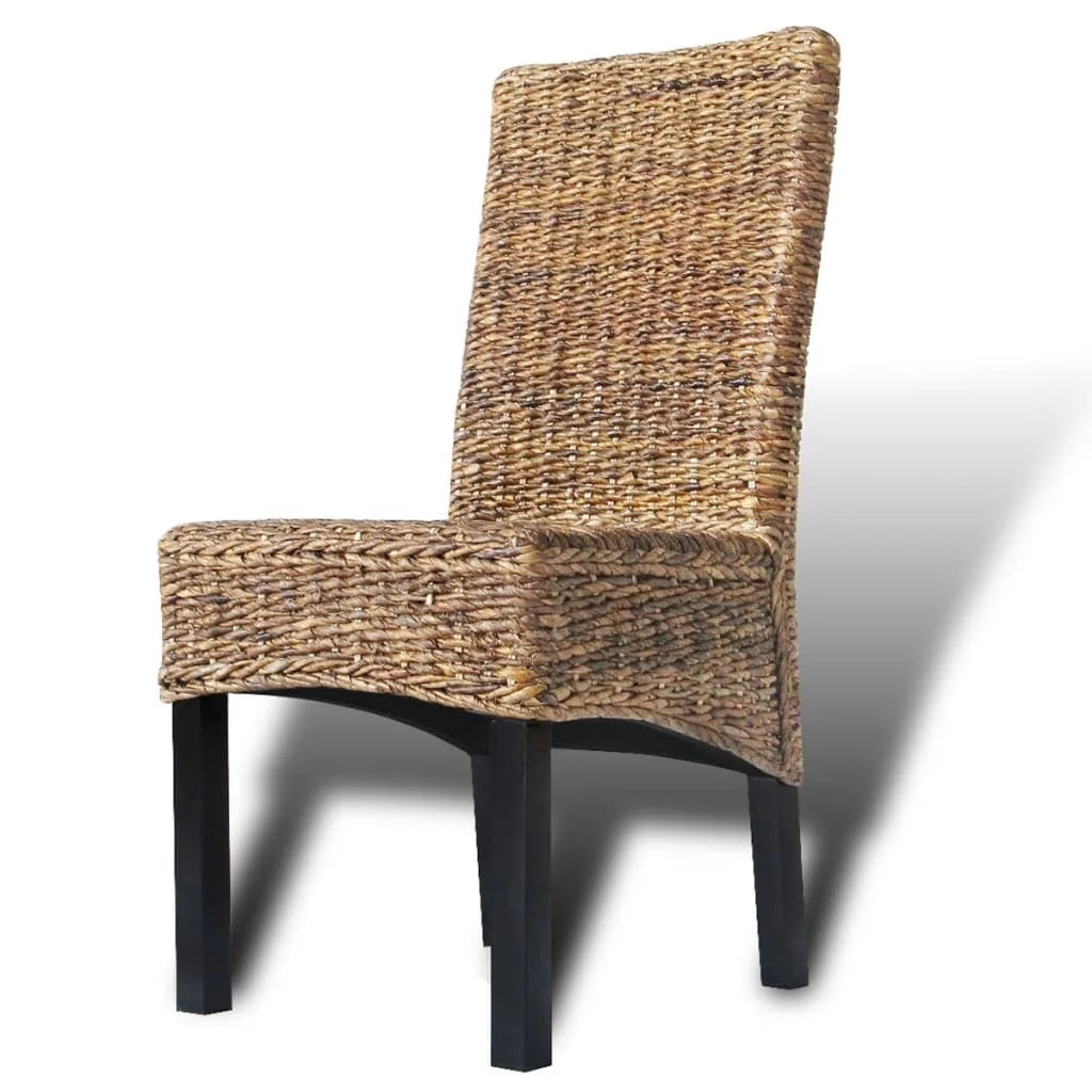 Dining Chairs 2 pcs Abaca and Solid Mango Wood N447623