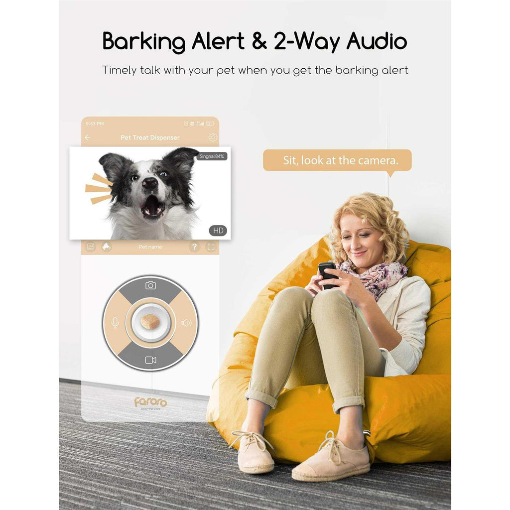 Dog Camera with Treat Dispenser, 2.4G and 5G WiFi Pet Camera K47206