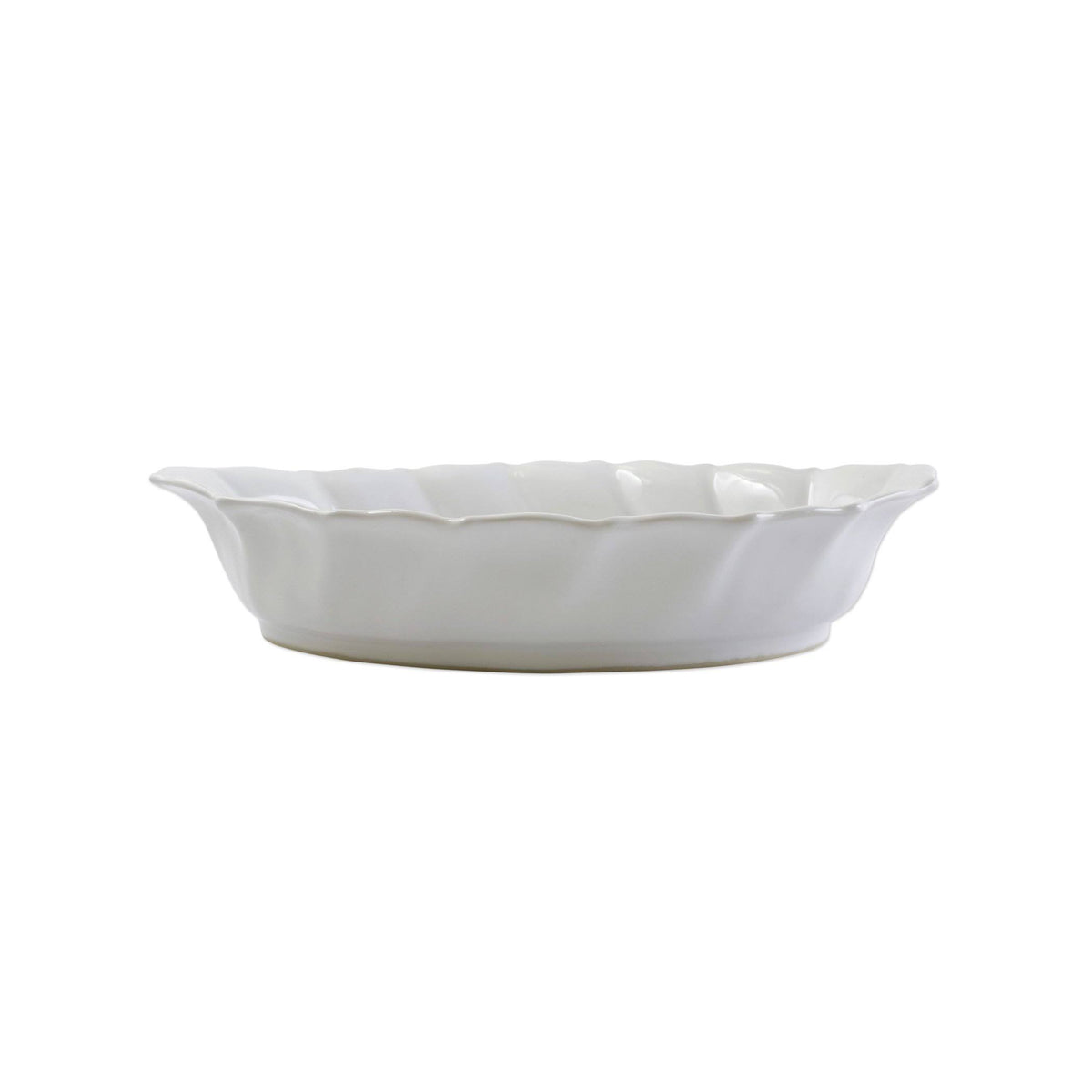 Stone White Ruffle Handled Oval Baker I776283