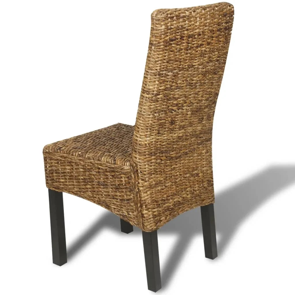 Dining Chairs 2 pcs Abaca and Solid Mango Wood N447623