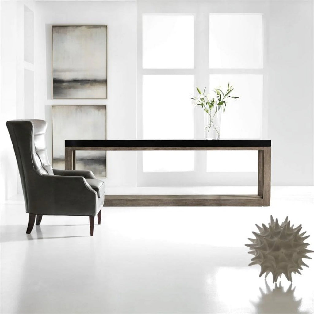 Contemporary Wood Console Table in Black and Brown S8494