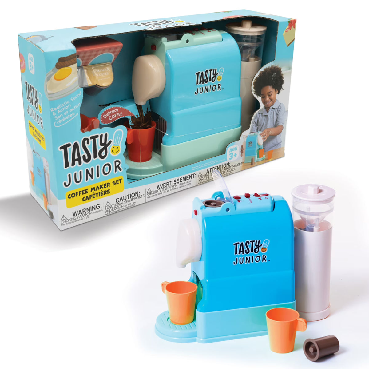 Pretend Play Toy Coffee Maker Set with Lights & Sound Y91417