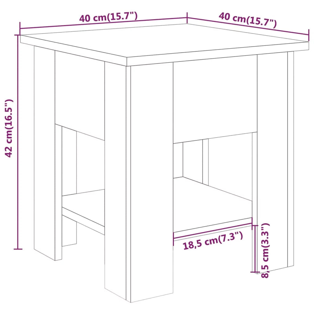 Smoked Oak Engineered Wood Coffee Table Y47489