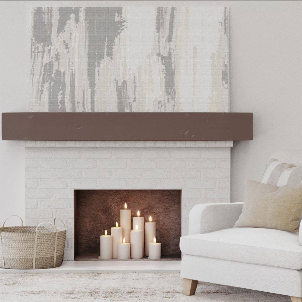Knotty Pine Faux Wood Fireplace Mantel F6520
