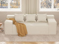 Grey Loveseat with 2 Pillows G908195