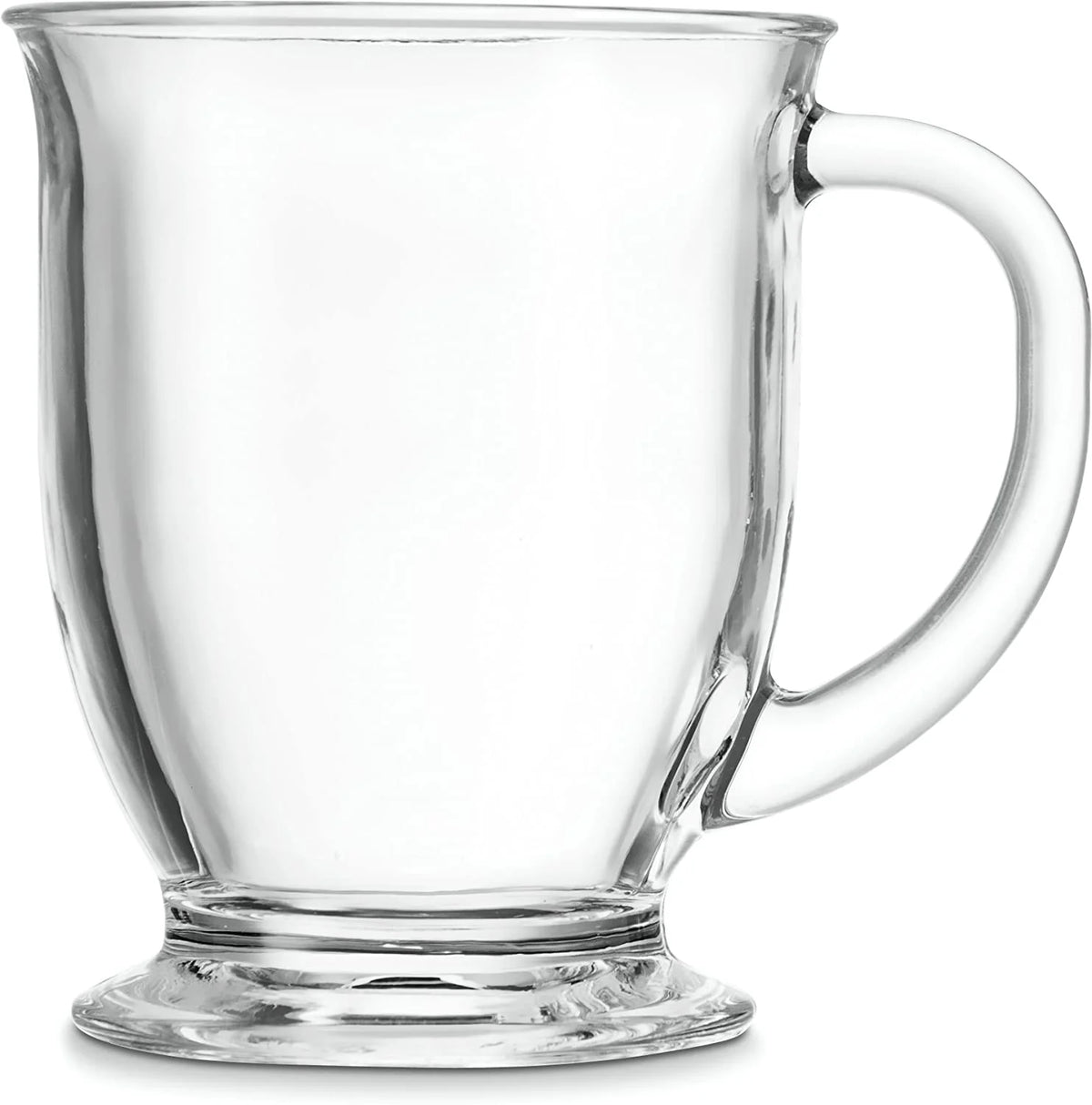 Clear Glass Coffee Mugs Set of 6 15-Oz Borosilicate Glass N3447