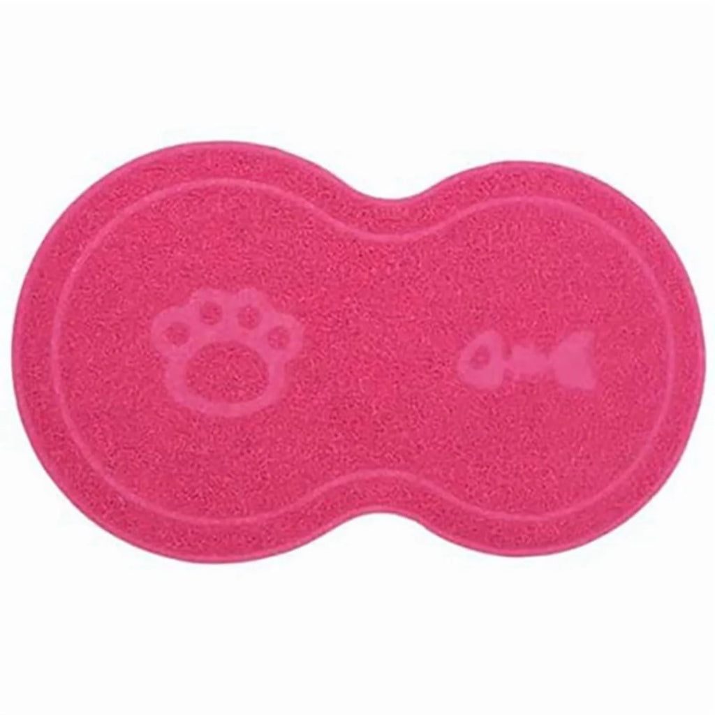Rose Red Waterproof Non-Slip Pet Feeding Mat S93782