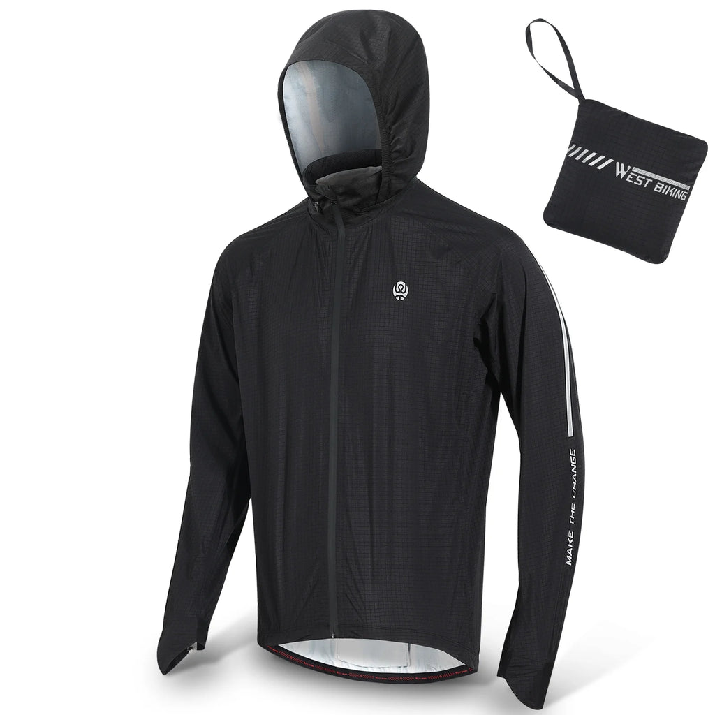 Black Windproof Cycling Jacket S10587