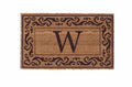 Brown Rolling Scrolls Border Vinyl Backed Doormats 38" x 60" F54710