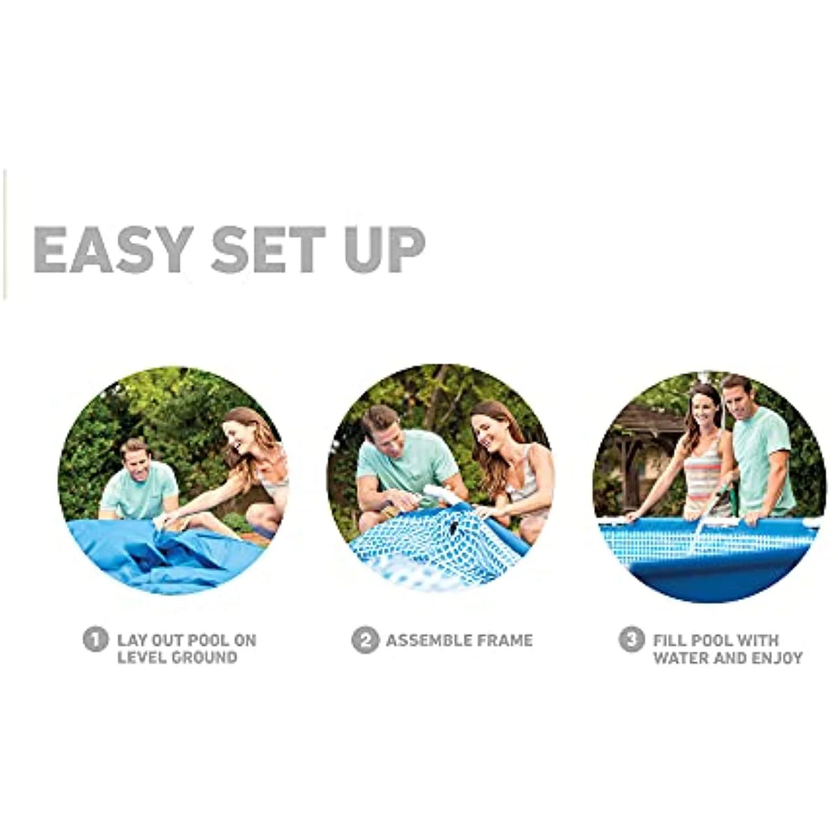12 Ft x 30 Inches Metal Frame Above Ground Swimming Pool with Filter & Cover I5877