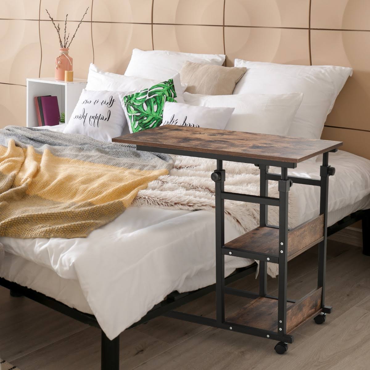 C-Shaped Sofa Bed Side Table with Casters U8540