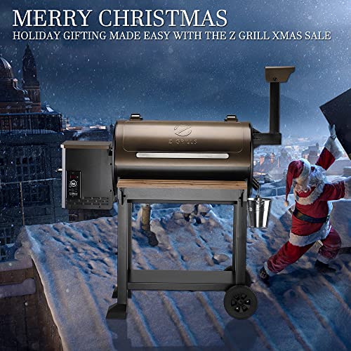 Pellet Grill Smoker with PID Controller, LCD Screen, 2 Meat Probes, Storage Cabinet, 697 sq in Cooking Area, Rain Cover, Bronze T125