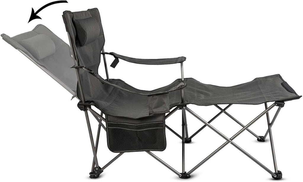 Camp Chairs for Adults Folding Beach Chairs 2 in 1 Portable Lightweight Mesh Lounger Chair with Removable Table T760129