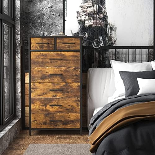 6 Drawer Industrial Wood Dresser N42630