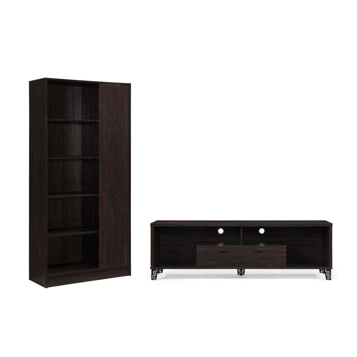 2 Piece TV Stand & Bookcase Set Q760547