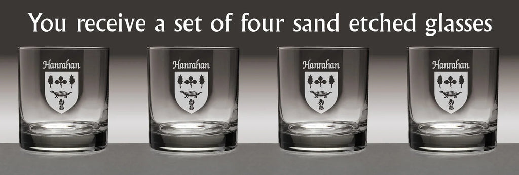 Set of 4 Etched Tumbler Glasses Z64116