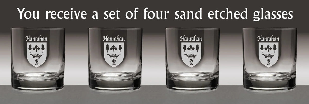 Set of 4 Etched Tumbler Glasses Z64116