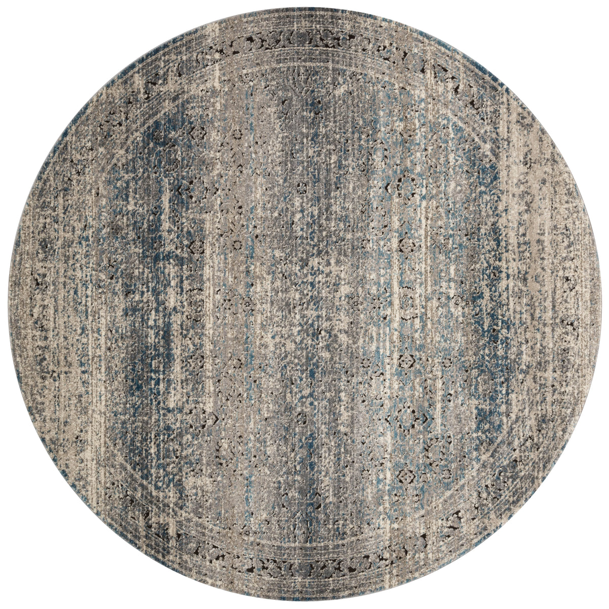 Grey Blue 7'7 x 7'7 Rug M52331
