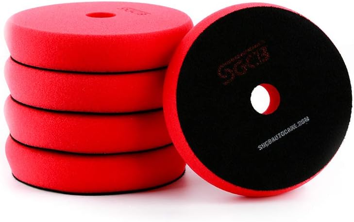 5" Foam Polishing Sponge Pad Pack of 5, Hook & Loop Finishing Buffing Grinding Foam Disc Pad V52059