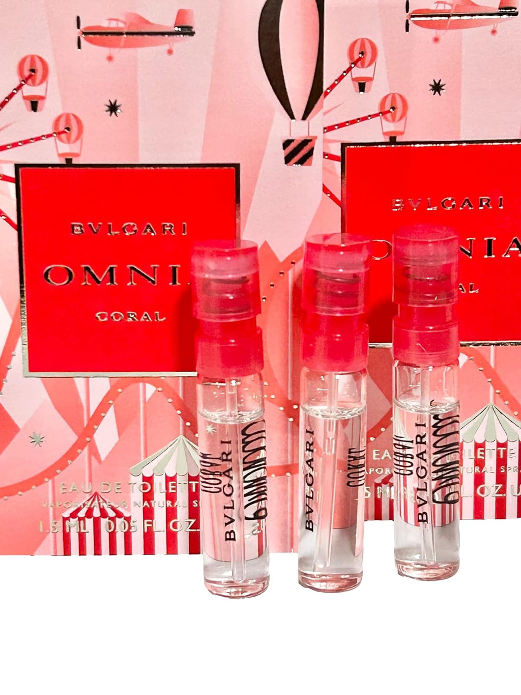 1.5 ml / 0.05 Fl Oz Eau De Toilette Spray Sample Vials (Pack of 3) Y6380